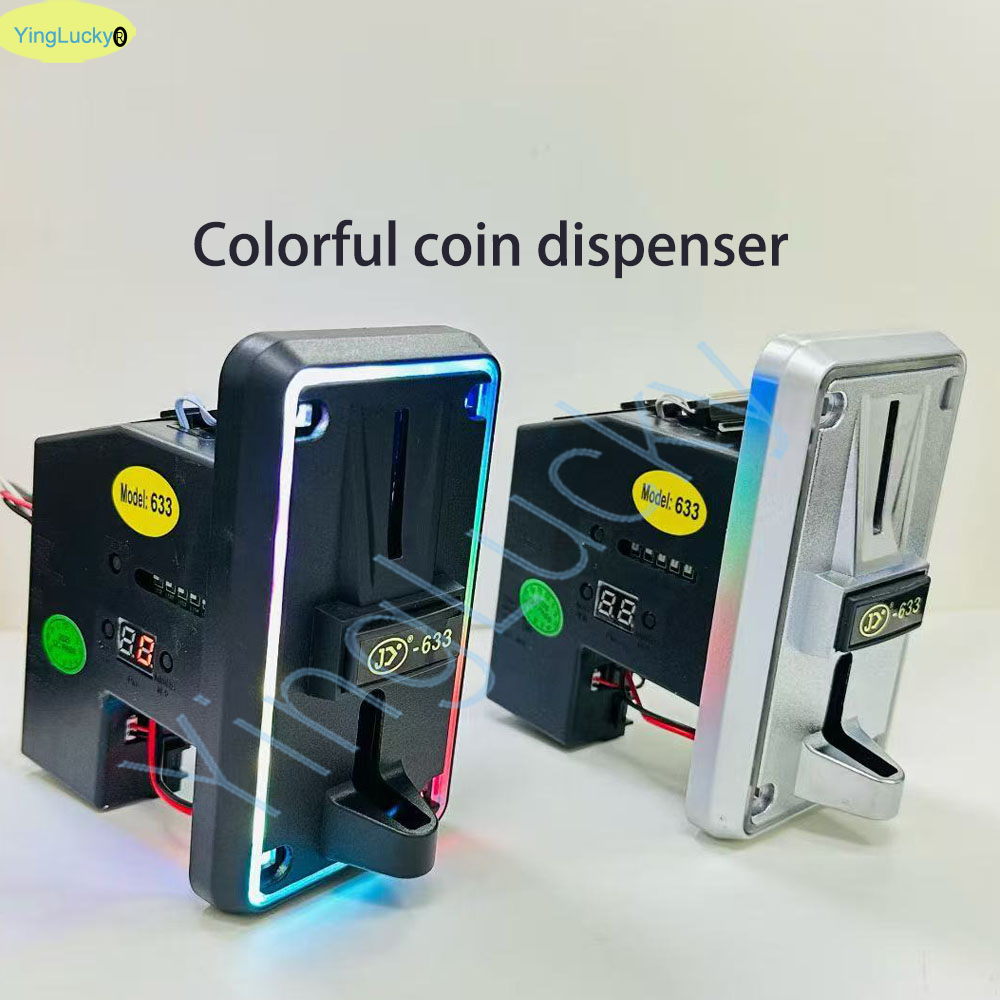 Arcade Vending & Laundry - Красочный светодиодный мульти-уцептор монет Селектор монет